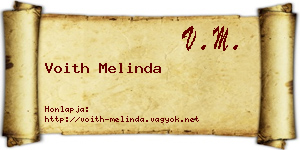 Voith Melinda névjegykártya