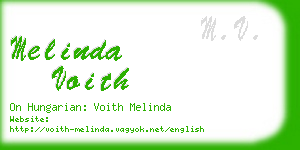 melinda voith business card